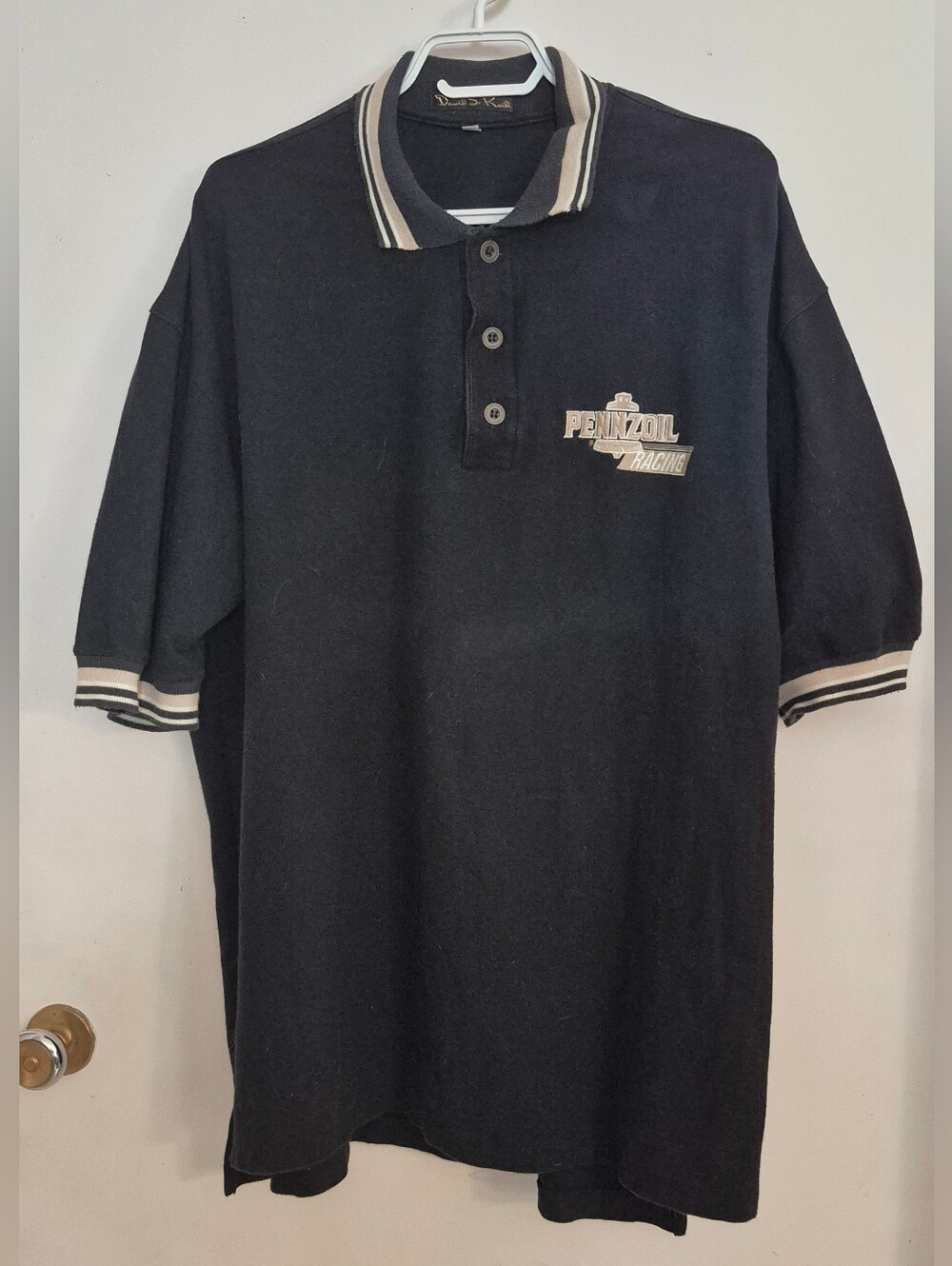 Vintage Daniel S Reid Pennzoil Racing Men’s Black Polo Shirt